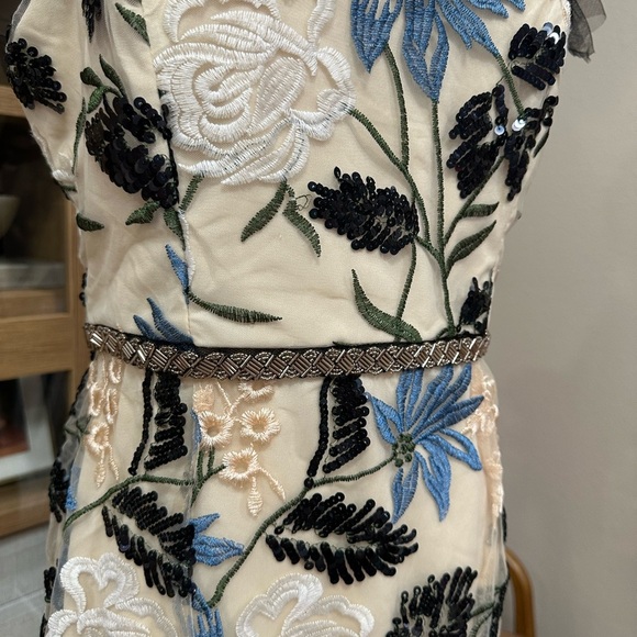 Lulu’s Floral Embroidered Dress - Black and Blue size medium BNWT - Picture 4 of 7